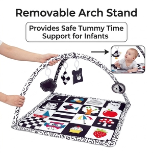 <span class=keywords><strong>Tapis</strong></span> <span class=keywords><strong>d</strong></span>'éveil pour bébé pour le <span class=keywords><strong>d</strong></span>éveloppement visuel complet, avec rembourrage haute densité et arche amovible renforcée - Product Image 3