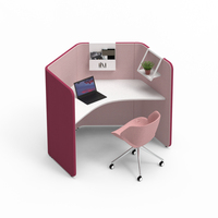 Cloisons de bureau insonorisées en tissu sur mesure, postes de travail acoustiques modulaires pour salles de réunion et salles d'étude d'entreprise