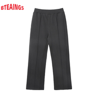 Nouveau 2026 Pantalon droit pour homme en velours Smith 365G, coupe ample décontractée, taille mi-haute, style urbain, avec cordon de serrage et empiècements micro-horn