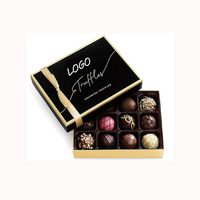 Bonbons de Noël de luxe personnalisés estampage à chaud biscuits barre sucrée boîte-cadeau vide d'emballage en papier de chocolat avec ruban