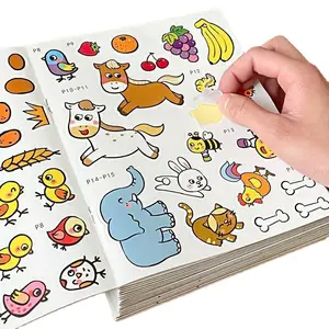 Hot-selling Custom Children's Early Education Puzzle Cartoon Reusable Peelable Sticker Books For Children Printing