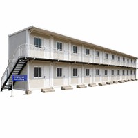 Maisons préfabriquées modulaires à double étage pour chantier de construction, dortoirs mobiles pour employés, garantie 5 ans et plus
