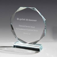 Plaque de trophée en verre transparent gravée sur mesure, vente en gros, haute qualité, prix abordable, récompense en cristal pour événements d'entreprise, souvenir