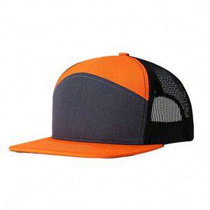 Gorra Trucker Unisex de 7 Paneles con Visera Plana, Logotipo Bordado en 3D, Ajustable, de Malla, para Correr - Product Image 1