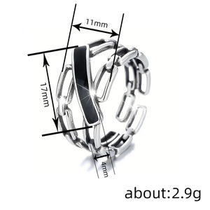 Anello Unisex con Fibbia Geometrica, Anello Minimalista di Tendenza, Gioielli alla Moda per Donna - Product Image 4