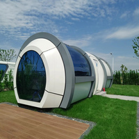 Maison mobile de 40 pieds sur roues avec cuisine équipée, maison-capsule mobile