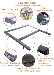 Protection solaire personnalisée ombre toit conservatoire auvent horizontal rétractable pour vérandas - Product Image 4