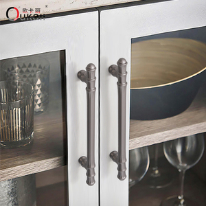 Oukali Modern basit mobilya dolap 128mm kapı kolları dolap fırçalanmış bakır dolap çinko çekmece dolap kolları - Product Image 2