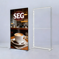 Boîtes lumineuses publicitaires rétroéclairées sans cadre, cadres lumineux SEG pour salons professionnels, présentoirs modulaires pour stands d'exposition, toile de fond murale
