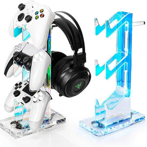 Nuevo Soporte Acrílico de <span class=keywords><strong>3</strong></span> Niveles para Controles de Videojuegos con Luces RGB, Soporte para Auriculares, Accesorios de Juego Personalizados - Product Image 2