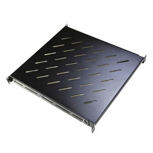 Étagère fixe noire de 19 pouces, étagère coulissante 1U 2U, plateau cantilever pour accessoires de racks de serveurs, plaque de chargement 250mm 300mm 350mm - Product Image 3