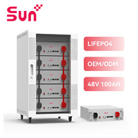 Batterie LiFePO4 empilable SunPlus SU5.0-X 51,2 V 100 Ah, montage en rack, ESS extensible, stockage d'énergie solaire 5,12 kWh, sauvegarde, garantie 10 ans