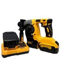 Marteau perforateur rotatif sans fil avec mandrin SDS Plus, poignée latérale, batterie et chargeur pour le perçage du béton, le cisaillage et la maçonnerie