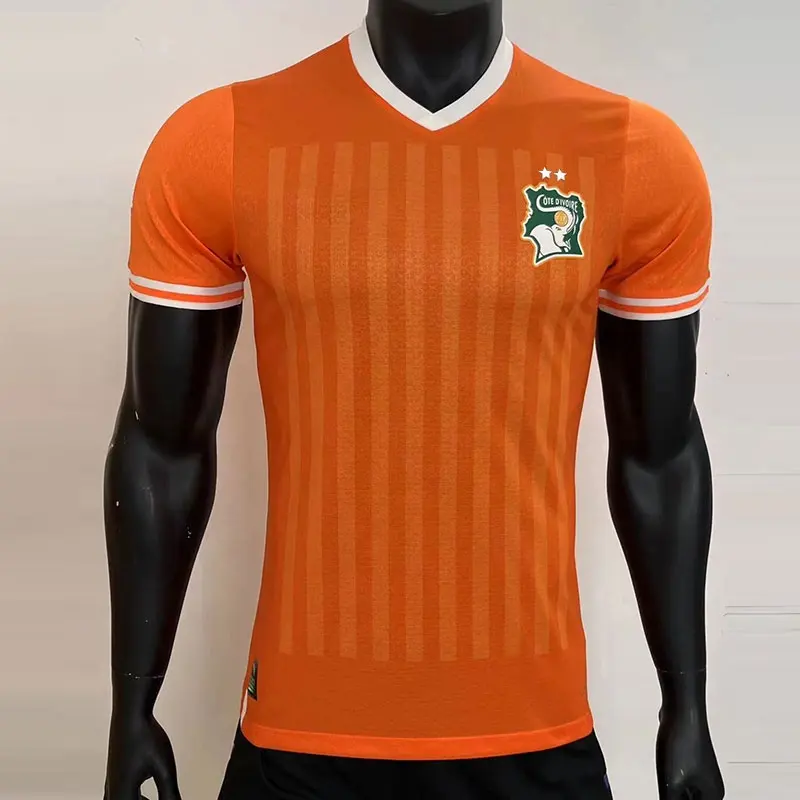 Beste Kwaliteit Professionele Versie Afrika Nationale Fans Speler V-Hals Korte Mouw Lichtgewicht Heren Sportclub Uniformen Voetbal