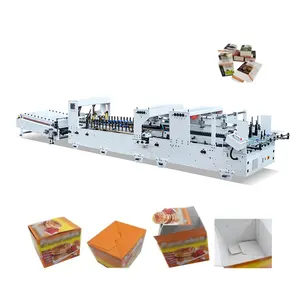 YUGONG 800/1100AS Automatic Prefolding Crash Lock Bottom Folder Gluer Cardboard Popcorn French Fries Box Folding Gluing Machine
