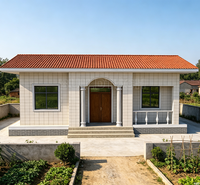 Maison modulaire de style architectural espagnol, Golden Heritage, maison modulaire à un étage, maison préfabriquée de prestige