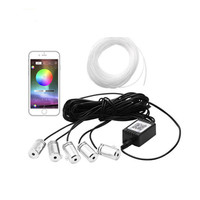 Accessoires de voiture, décoration intérieure, éclairage d'ambiance, application, éclairage LED néon pour le toit de la voiture, bande lumineuse LED pour voiture