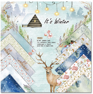 GF promozione delle vendite dirette della fabbrica 6x6 pollici 24 fogli <span class=keywords><strong>è</strong></span> inverno Scrapbooking artigianato fatto a mano sfondo di carta Scrapbook - Product Image 2