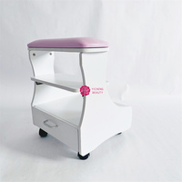 Yicheng beauté gros tabouret de pédicure repose-pieds pédicure manucure meubles Salon chariot à ongles chariot bain de pieds tabouret avec roues