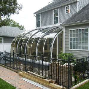 Véranda en aluminium et verre avec toit rétractable anti-UV et imperméable - Product Image 6