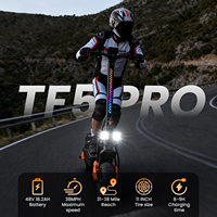 Электросамокат Tufront E5 Pro с двумя бесщеточными моторами по 1200 Вт, складной, высокопроизводительный, грузоподъемность 150 кг, запас хода 60 км, европейский склад