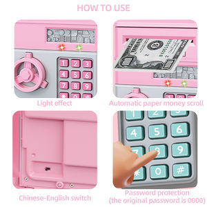 <span class=keywords><strong>กระปุก</strong></span><span class=keywords><strong>ออมสิน</strong></span> ATM ขนาดเล็กแบบกำหนดเอง กล่องออมเงินอิเล็กทรอนิกส์สำหรับเด็ก ทำ<span class=keywords><strong>จาก</strong></span><span class=keywords><strong>กระดาษ</strong></span>และโลหะ สามารถปรับแต่งได้ <span class=keywords><strong>กระปุก</strong></span><span class=keywords><strong>ออมสิน</strong></span>เหรียญขนาดจิ๋ว ATM - Product Image 3