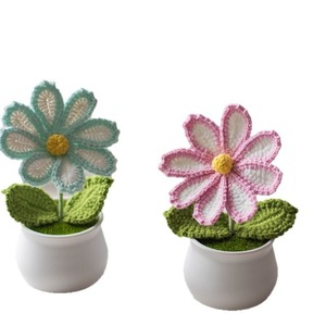 Ornements de décoration pour la maison et la voiture, faits main au crochet, populaires, en fil de laine, fleurs artificielles tricotées, type Gesang. - Product Image 5