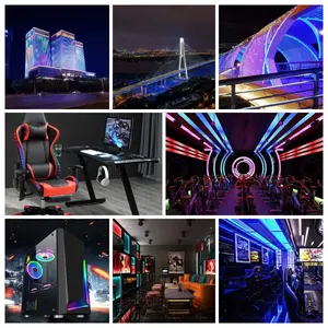 Lampu <span class=keywords><strong>Strip</strong></span> LED RGB Digital Pixel Ajaib Individual Addressable Ws2815 DC12V 60led 96led 144led - Product Image 5