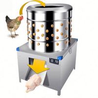 Machine à épiler les plumes de volaille automatique haute performance en acier inoxydable de 20 pouces pour poulets