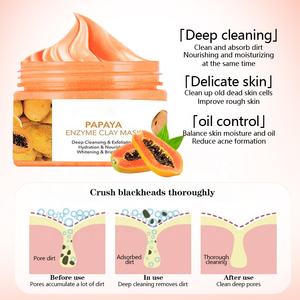 Mascarilla de Arcilla con Enzimas de Papaya OEM, Orgánica y Herbal para la Limpieza de Poros y Desintoxicación de la Piel, Mascarilla Facial Calmante para Todo Tipo de Piel, Paquete Familiar - Product Image 5