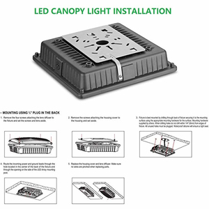 Öl- und Tankstellen-Überdachung IP65 LED Wasserdichte Lampen Lager Garage Parkplatz Aufputz-Deckenleuchte High Lumileds 5000K Tageslicht - Product Image 5