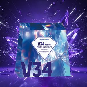 V34 Teeth Whitening <b>Strips</b> Mint Flavor Non-Sensitive Effective Whitening 14 Applications - Product Image 1