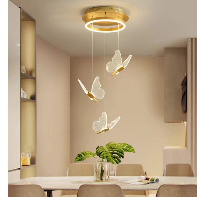 Indoor Hotel Livingroom Chandelier Light Luxury Led Modern Butterfly Style Stair Chandelier Pendant Lighting · image 1