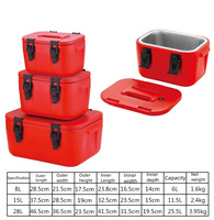 Ensemble de chauffe-plats 8L 15L 28L, 3 barils isothermes en acier inoxydable, rectangulaires, pour le camping