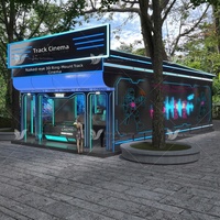 Conteneur extérieur pour Théâtre d'orbite à écran annulaire 9D à vision directe, Projection holographique 5D, Expérience immersive et dynamique de voyage