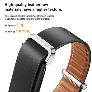 FORWELLENY Nouveau <span class=keywords><strong>bracelet</strong></span> sport pour homme et femme en <span class=keywords><strong>cuir</strong></span> véritable, <span class=keywords><strong>bracelet</strong></span> de montre magnétique de remplacement pour Google <span class=keywords><strong>Fitbit</strong></span> Air - Product Image 6