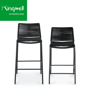 Modern French <strong>Outdoor</strong> Patio <strong>Bar</strong> Furniture <strong>Set</strong> All Weather Luxury <strong>Bar</strong> Rope Woven Stool <strong>Sets</strong> Table and High Chairs <strong>Set</strong> - Product Image 3