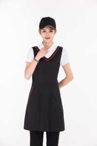 <span class=keywords><strong>Delantal</strong></span> Impermeable Ecológico de Algodón <span class=keywords><strong>Fucsia</strong></span> para Mujer, con Tirantes Cruzados en la Espalda y Abertura en las Piernas, sin Mangas, para Restaurantes y Salones de Belleza - Product Image 2