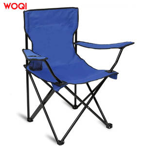 Silla plegable para exteriores Woqi, color azul real, silla de playa portátil con reposabrazos y portavasos, silla plegable para acampar - Product Image 3