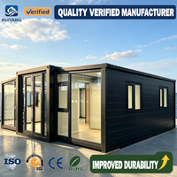 Villa de luxe préfabriquée en conteneur extensible de 20/40 pieds, hôtel de luxe, résistant au vent, imperméable et durable
