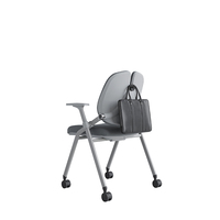 Vente en gros de chaise de formation empilable en maille, cadre métallique, chaise d'étudiant avec tablette pliante pour écrire