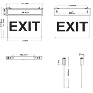Panneau de sortie Vito, éclairage d'urgence LED 2W, lumière blanche froide 6500K - Product Image 1