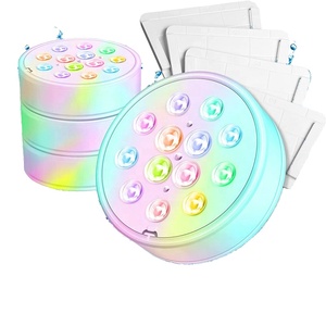 Giá tốt 16 màu <span class=keywords><strong>RGB</strong></span> LED USB có thể sạc lại hồ bơi đèn dưới nước bơi IP68 chìm ánh sáng với <span class=keywords><strong>RF</strong></span> từ xa cho bồn tắm - Product Image 1