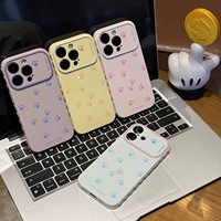 Coque de téléphone mignonne avec motif de patte de chat noir pour filles rondes, accessoires mobiles pour iPhone 15 14 13 12 11 17 Pro Max