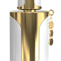 Flacon de parfum ovale de luxe vide, or blanc, charme décoratif, emballage de parfum personnalisé