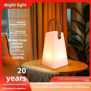 Nouvelle lampe de camping LED minimaliste et colorée pour l'extérieur, ambiance nocturne, lampe de bureau à domicile, type-C, charge rapide, portable, à intensité variable - Product Image 2