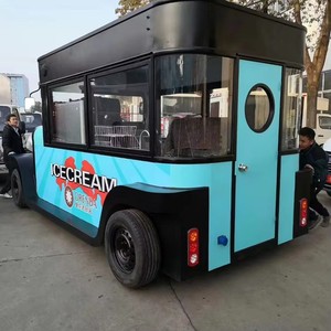 Carrito de comida callejero y camión de helados de estilo retro sin motor - Product Image 4