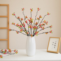 AL-5955 ZUOYI Foam Pink warna buatan Apple Cina Pastoral Retro rumah buah beri untuk dekorasi bunga
