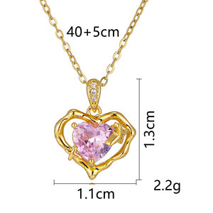XL335 Oriole Jewelry, Cadena de Acero Inoxidable con Colgante de Mariposa y Circones, Diseño de Corazón, Estilo Minimalista, Gran Venta - Product Image 5