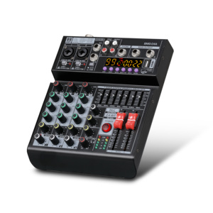 BMG-04A 프로페셔널 <span class=keywords><strong>DJ</strong></span> 노이즈 캔슬링 4채널 USB 무선 오디오 믹서 (휴대용 컨트롤러 포함) - Product Image 2